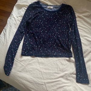 Altar'd State, Size M, navy and floral top.